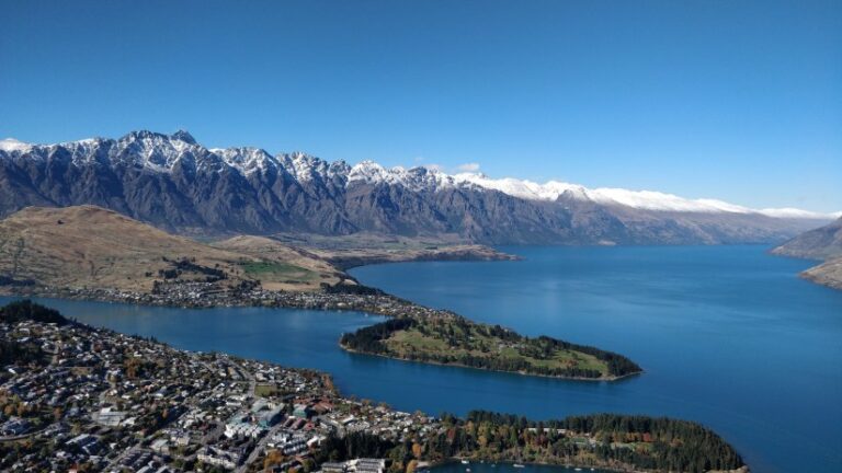 The mountains surrounding Queenstown in New Zealand