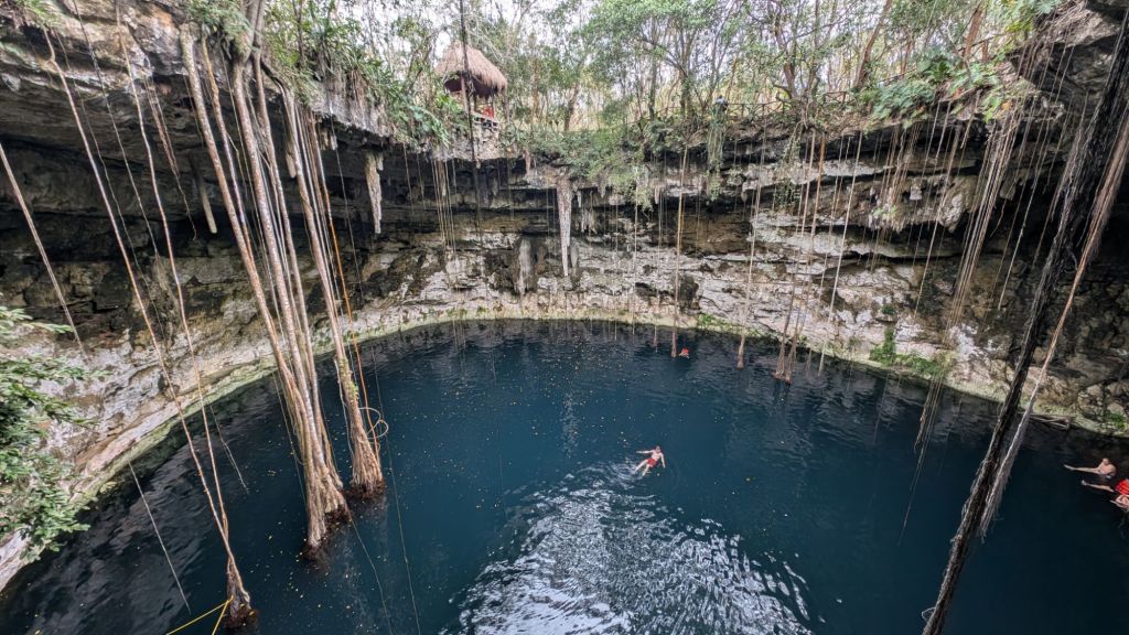 turquoise waters of cenote maya secreto valladolid mexico